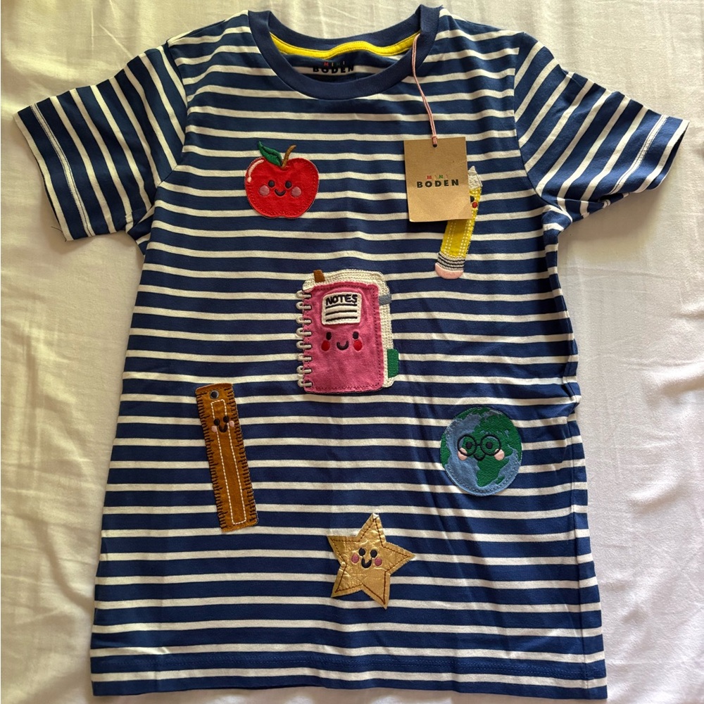 MINI BODEN Back To School Appliqué Tunic *new with tags*